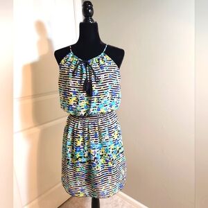 Enfocus Studio Blue Green Halter Sundress